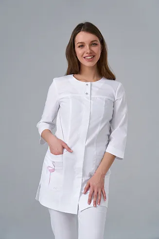 Куртка женская 3-3144 3/4 Твил-стрейч, белый